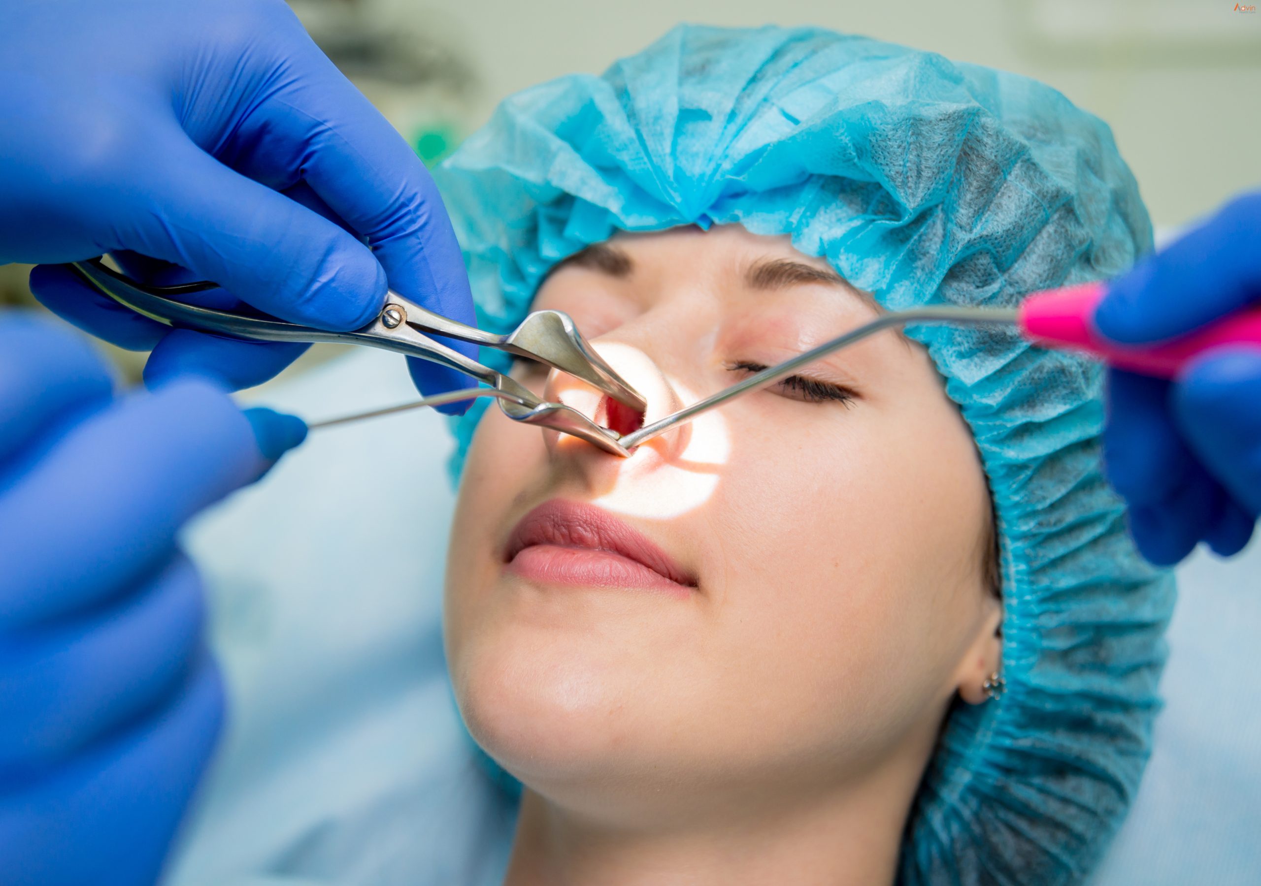 nose surgery patient in operation theater